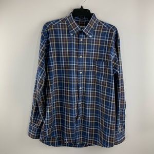 Bijenkorf Plaid Men’s Button Shirt Size XL